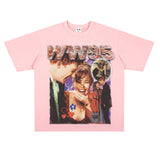 Film Star T Shirt Movie Space-Time Love Traveler Short Sleeve Loose Retro Printed T-shirt Men and Women
