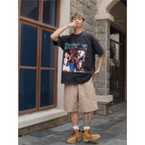 Film Star T Shirt Short Sleeve Loose Retro American Design T-shirt