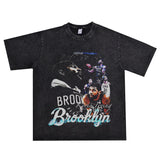 Basket Ball Star T Shirt Basketball Kyrie Irving Short Sleeve Printed American T-Shirt Retro Pure Cotton