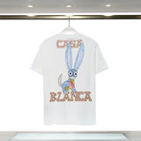 Casablanca T Shirts Cartoon Rabbit Print Loose Tee