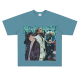 Film Star T Shirt Short Sleeve Loose Retro American Design T-shirt Men