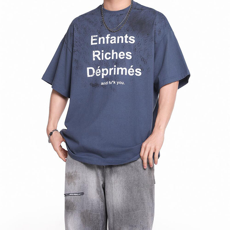 ERD T Shirts Loose Short Sleeve Vintage