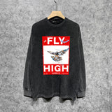 Purple Brand Distressed Long Sleeve Shirt Fashion Distressed Loose Long-sleeved Top