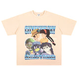 Film Star T Shirt Movie Sky City Loose American Retro Street Cotton Personalized T-shirt for Men and Women