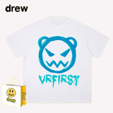 Drew T Shirts Funny Smiley Printed Short Sleeve