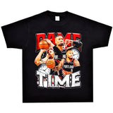 Basket Ball Star T Shirt Damian Lillard Short Sleeve Washed Distressed T-shirt Loose