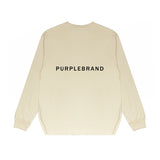 Purple Brand Long Sleeve T-Shirt Fashion Loose Long Sleeve Top