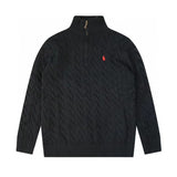 Ralph Lauren Knitted sweaters RL Ralph Pony Standard Vintage Half Zip Sweater Loose Lazy Wind Knitted