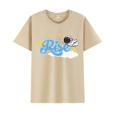 Basketball Sports T Shirt Short Sleeve T-Shirt Male Astronaut Loose Student