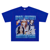 Film Star T Shirt Loose Heavy Retro Street T-shirt Men and Women