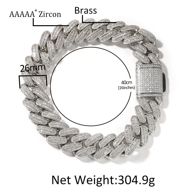 Chains 26MM Fashion Zircon Cuban Chain St. Valentine's Spectrum