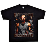 Basket Ball Star T Shirt Cade Cunningham Washed Distressed Printed T-shirt Short Sleeve Loose Wide