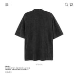 American vintage street T-shirt pure cotton retro men's and women's summer loose