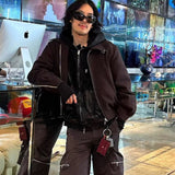 MIJKO Men's Jacket Two-way Zipper Minimalist Temperament Jacket