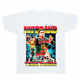 Basket Ball Star T Shirt Trae Young Washed Distressed Printed American T-shirt Loose Retro