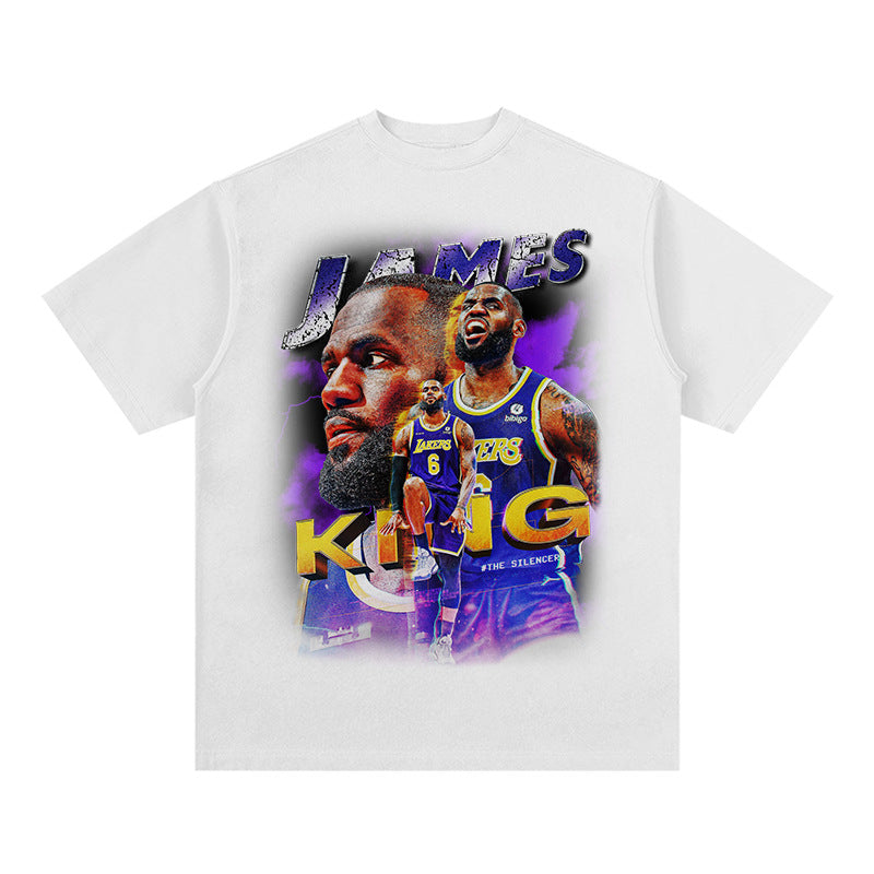 Nba T Shirt James Print Fashion Brand Short Sleeve T-shirt Loose