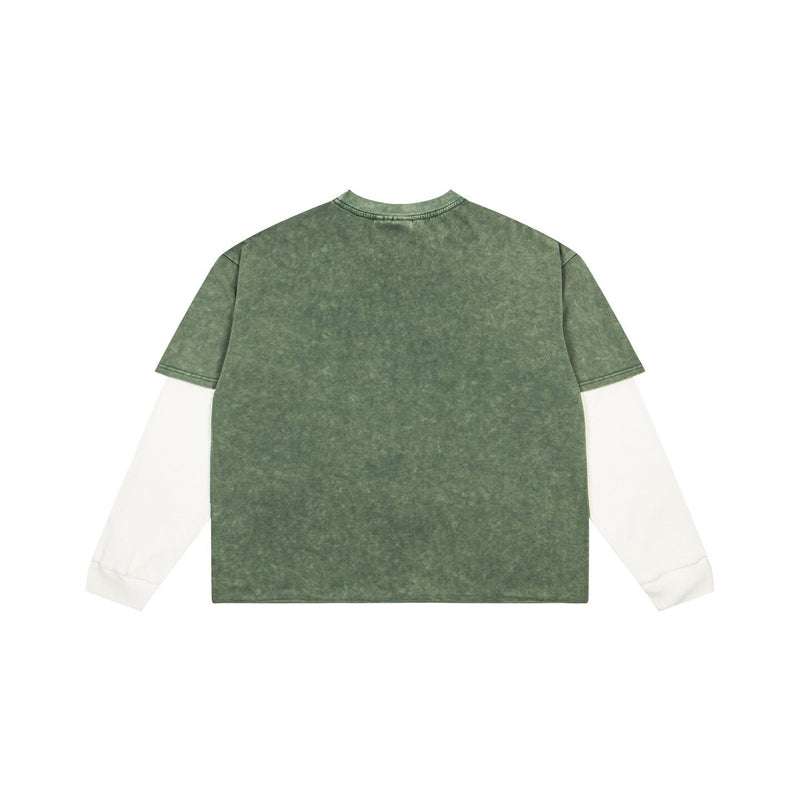 Distressed long sleeve t-shirt