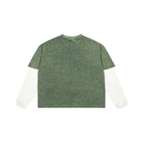 Distressed long sleeve t-shirt