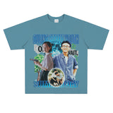 Film Star T Shirt Loose Heavy Retro Street Personality T-shirt Men and Women