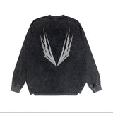 Purple Brand Distressed Long Sleeve Shirt Fashion Distressed Loose Long-sleeved Top
