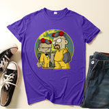 Heisenberg T Shirt Deadly Poison Man Fashion Cartoon Print Loose Crew Neck T-shirt Top