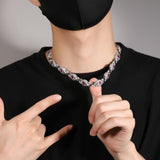 Chains hiphop hip hop rap 13mm red eyes 8-figure chain Royalty St. Valentine's