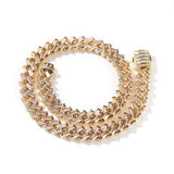 Chains Hip Hop 12mm Bar Cuban Chain T Square Zircon Spectrum St. Valentine's