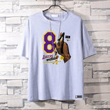 Basketball Sports T Shirt Basketball Sports Lakers Memorial Kobe Short Sleeve T-Shirt Male Students All-Match Loose