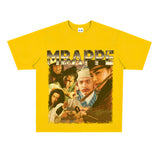 Film Star T Shirt Cotton Short Sleeve Loose round Neck Retro Minority Design T-shirt