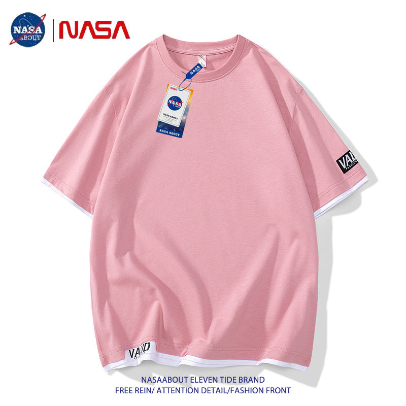 Nasa T Shirt Short-Sleeved T-Shirt Men'S Summer Casual
