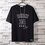 Basketball Sports T Shirt Commemorative Kobe No. 24 Short Sleeve T-Shirt Male Student Basketball Loose Sports