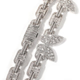 Chains Zircon Butterfly Pig Nose Necklace ins Wind Spectrum Royalty