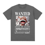 Luffy Gear 5 Men's T-shirt Japanese Anime One Piece Cartoon
