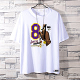Basketball Sports T Shirt Basketball Sports Lakers Memorial Kobe Short Sleeve T-Shirt Male Students All-Match Loose