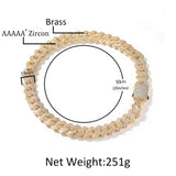 Chains 19MM Full Zircon Cuban Chain Hip Hop Rap Spectrum St. Valentine's