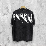 Purple Brand Distressed T Shirts Short Sleeve
