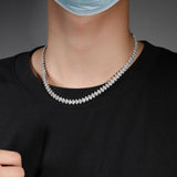 Chains Hip Hop Zircon Necklace ins Horse Eye Necklace Full of Diamonds Spectrum Royalty