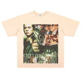 Film Star T Shirt Short Sleeve Loose Retro American Street T-shirt Men and Women