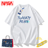 Nasa T Shirt Short Sleeve T-Shirt Men'S Summer Loose Couple Half Sleeve