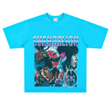 Film Star T Shirt European and American Classic Movie Attack Shell Mobile Team Short Sleeve Loose Retro Printed T-shirt