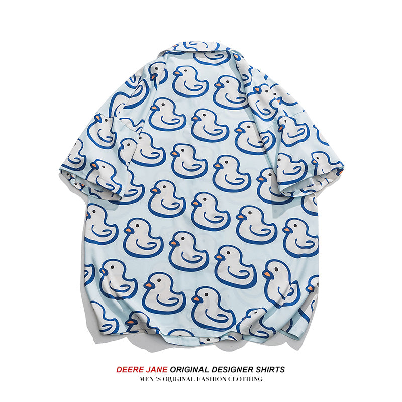 Men Shirts Short Sleeve Shirt Baby Boy and Girl Summer Loose Leisure All-Matching