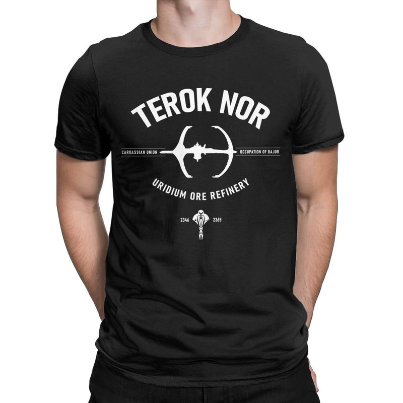 Men's Stars ks Deep Space Nine Terok Nor T Shirts  Cotton