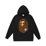 Bathing Ape Hoodie Autumn/Winter Letter Print Loose Hoodie Pullover Ape Sweater