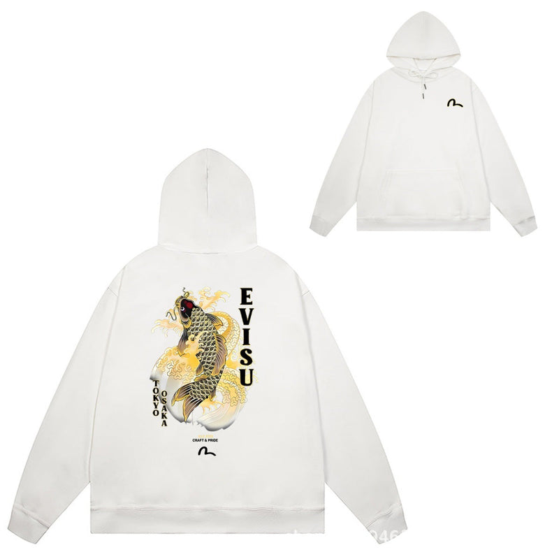 Evisu Hoodie print men and women