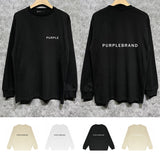Purple Brand Long Sleeve T-Shirt Fashion Loose Long Sleeve Top