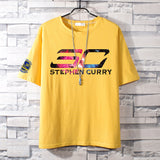 Basketball Sports T Shirt Basketball Clothes Short Sleeve Men'S Loose Student Trendy Curry No. 30 Youth Casual T-Shirt