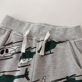 Boy Pants Children's Trousers Autumn Printed Aircraft Boys' Pants Children Sports Pants