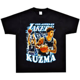 Basket Ball Star T Shirt Washed Worn-out Kelkuzma Short-Sleeved Printed T-shirt Vintage Pure Cotton