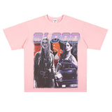 Film Star T Shirt Street Style Short Sleeve Loose Retro American Cotton Printed T-shirt