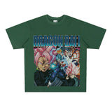 Film Star T Shirt Washed Old Print Short Sleeve Loose T-shirt